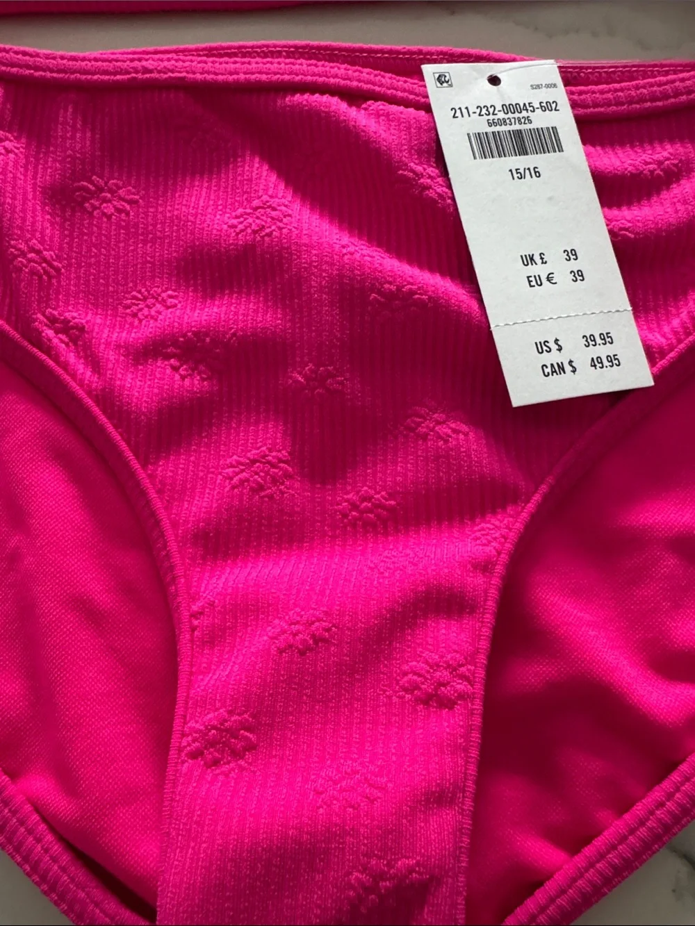 abercrombie kids Hot Pink Ribbed Tank Bikini Set